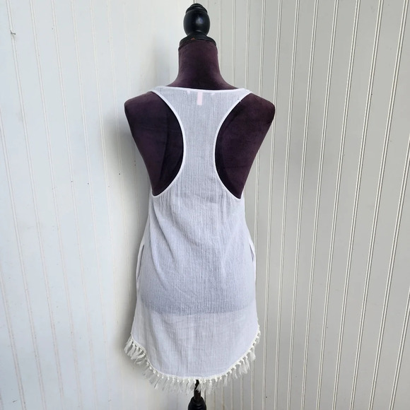 VICTORIA'S SECRET TUNIC DRESS 🌹SWIM COVER UP TEE TOP RACERBACK Lightweight XS - Picture 6 of 11